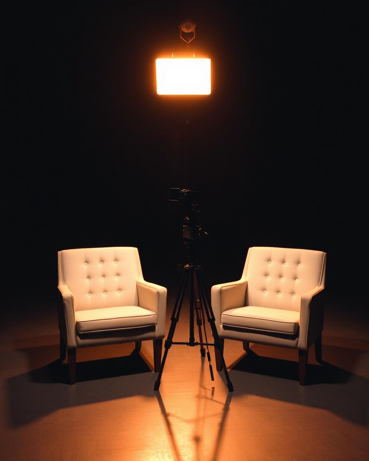 Interview set prepared for a ONE by AVA recording